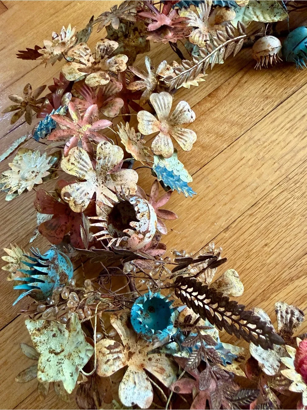 Terrain Gilded botanical iron + velvet wreath